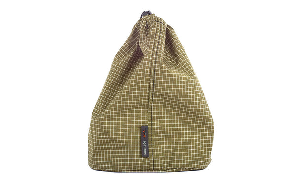 A Size 4 Taiga (olive green with white grid) 200 Halcyon Travel Stuff Sack.